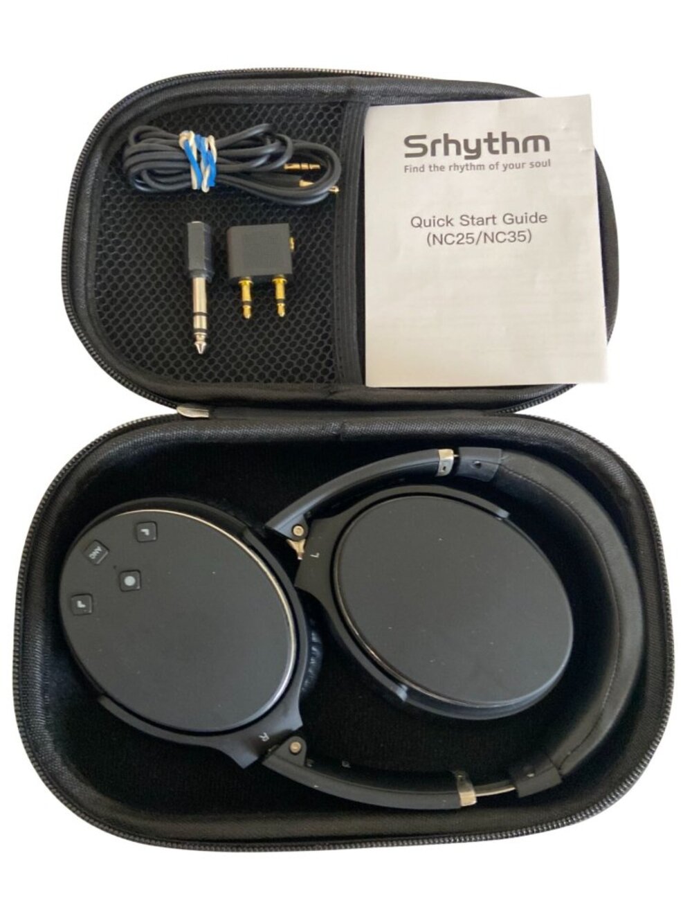 SRHYTHM NC25 WIRELESS BLUETOOTH OVER EAR HEADPHONES WITH ACTIVE NOISE CANCELLATI